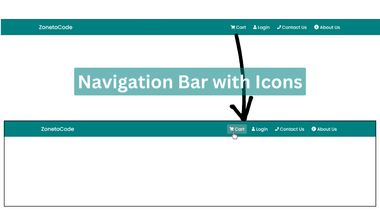Navigatino bar with icons